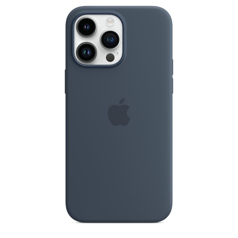 Apple Funda de silicona con MagSafe para el iPhone 14 Pro Max - Azul tempestad