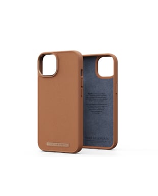 Coque Njord byELEMENTS Genuine Leather pour Apple iPhone 14 - Cognac
