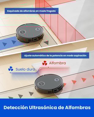 Proscenic V10 Robot Aspirador - 3000Pa 2600mAh 120min Autonomía Navegación LiDAR