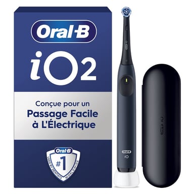 Spazzolino elettrico ricaricabile Oral-B iO Series 2 con custodia da viaggio 3 modalità sensore di pressione Nero blu