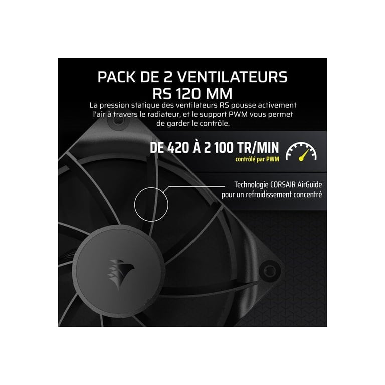 Corsair Nautilus 240 RS LCD Processeur Refroidisseur de liquide tout-en-un 12 cm Noir 1 pièce(s) - Neuf