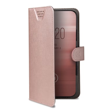 Celly Wally One XXXL funda para teléfono móvil 15,2 cm (6'') Libro Rosa