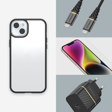 OtterBox React Series per iPhone 15 Plus, cristallo nero Apple iPhone 15 Plus