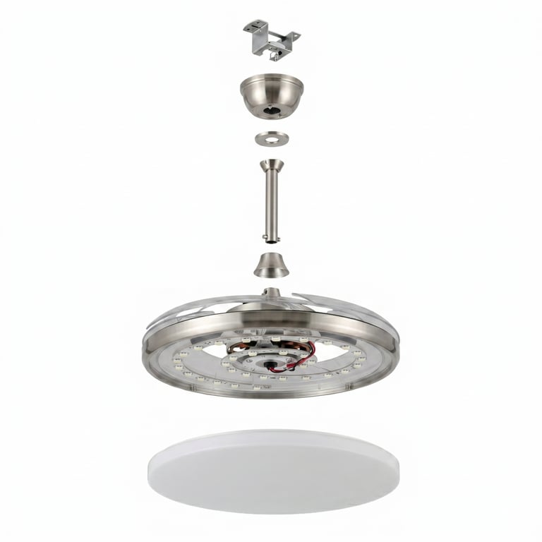 Ventilateur de plafond LED Yatek KALA pales retractables Neuf - vue 2
