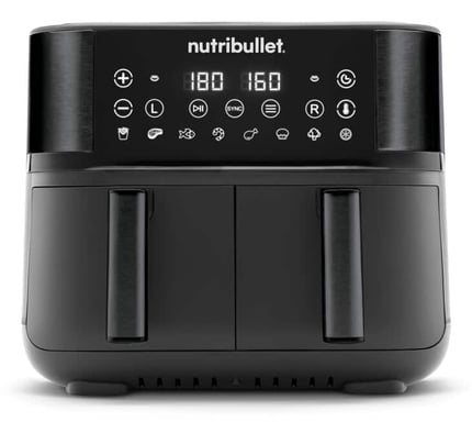 NutriBullet Air Fryer Double Bac 8 L Autonome 2850 W Friteuse d'air chaud Noir