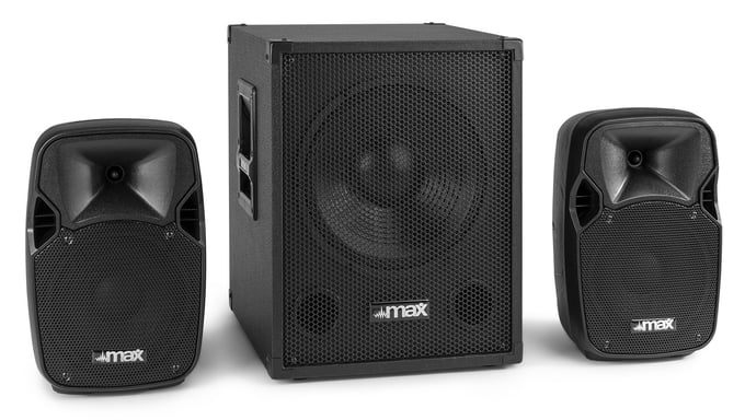 MAX Music MX700 2-voies Noir Avec fil 700 W