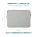 Housse à Mémoire de Forme pour Ordinateur 12.5-14'', Pochette Protection PC/Notebook Compatible MacBook Air/Pro 13.3'', Intérieur Doux, Gris/Rose