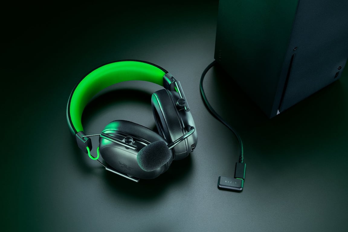 Razer BlackShark V3 X HyperSpeed pour Xbox Casque sans Fil pour ’Esport Ultra léger 270 g Haut parleurs de 50 mm Micro Amovible HyperSpeed 2 4 GHz et Bluetooth XboxPC | - vue 3