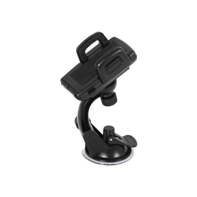 Support smartphone et GPS AUTO-T Ventouse orientable 360° 38-86 mm Noir