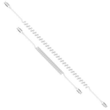 Cavo USB-C a USB-C 100W 480 Mb/s a spirale retrattile da 12 a 50 cm