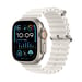 Apple Watch Ultra 2 OLED 49 mm Numérique 410 x 502 pixels Écran tactile 4G Or GPS (satellite), blanc