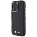 Étui BMW pour iPhone 16 Pro 6.3'' noir étui avec rabat M Smooth Full Wrapped Metal