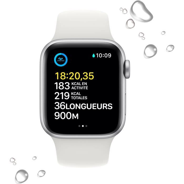 Watch SE (2022) 40 mm - GPS + Cellular - Boîtier Aluminium - Blanc