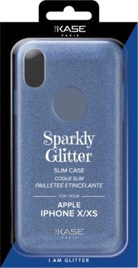 Guscio sottile glitterato per Apple iPhone X/XS, blu