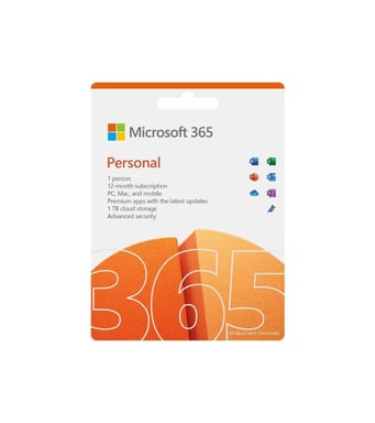 Microsoft 365 Personal 1 licence(s) Abonnement Français 1 année(s)