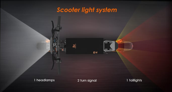 Scooter eléctrico KuKirin G4 - Batería 2000W 1200Wh Autonomía 75KM - Negro