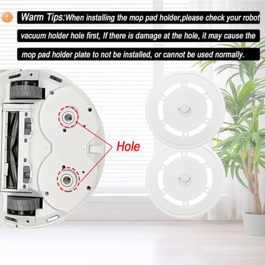 Lot de 2 Supports et Serpillières de Remplacement Compatibles avec Ecovacs Deebot T20 Omni & T20 PRO