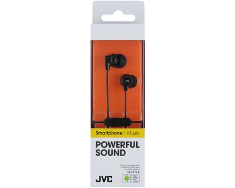 JVC HA-FR15-B-E Cuffie in-ear colorate con telecomando e microfono