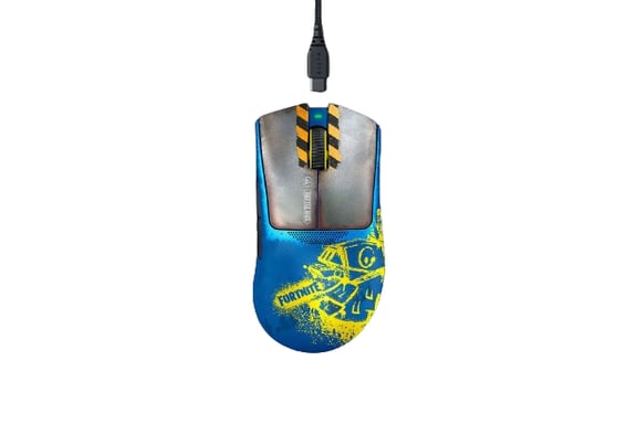 Razer DeathAdder V3 Pro - Fortnite Edition ratón Juego mano derecha RF Wireless + USB Type-C Óptico 30000 DPI
