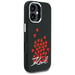 Cover Karl Lagerfeld in silicone con logo « Heart Sign » e MagSafe per iPhone 16, nera
