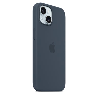 Funda de silicona con MagSafe para iPhone 15 Storm Blue