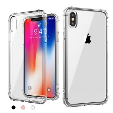 Pack Protection pour IPHONE X Max APPLE (Coque Silicone Anti-Chocs + Film Verre Trempe)