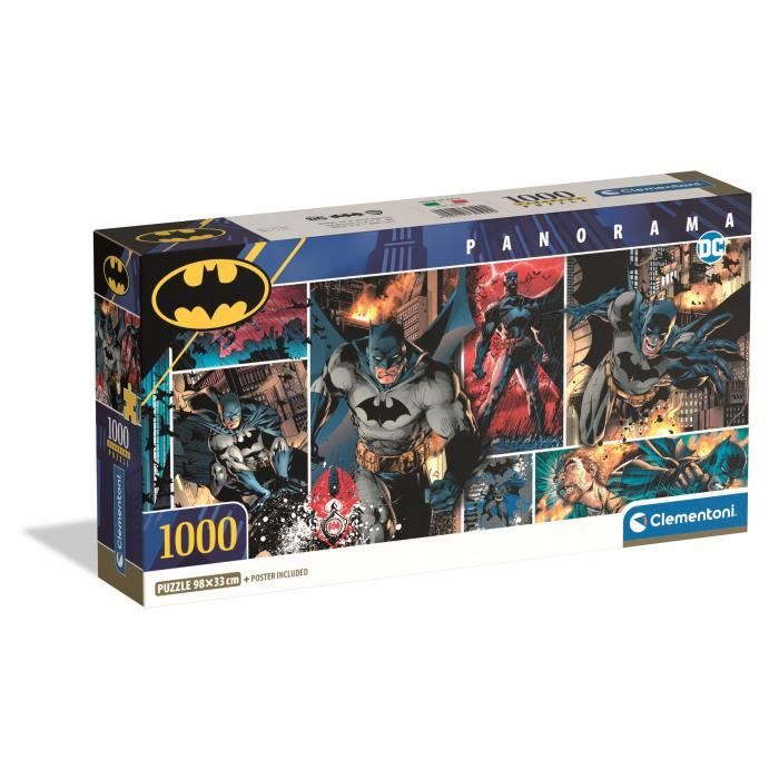 Puzzle 1000 pièces panorama : Batman Clementoni Puzzles - vue 9