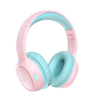 Tronsmart KH02 Casque Audio Enfant Bluetooth 5.3, Volume Limité 74/85/94 DB, Pliable, Microphone Intégré, pour Fille, Rose