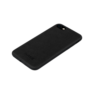 Coque en Suéde Alcantara pour Apple iPhone 7/8/SE 2020/SE 2022, Minuit Noir