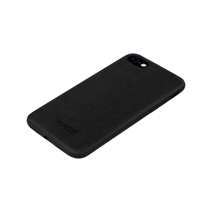 Coque en Suède Alcantara pour Apple iPhone 7/8/SE 2020/SE 2022, Minuit Noir