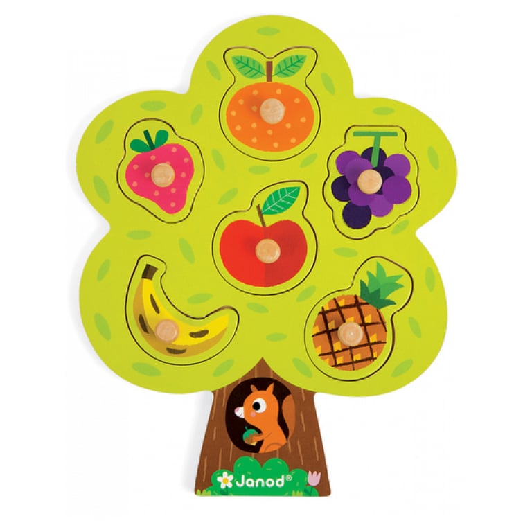 Puzzle encastrement en bois : Arbre gourmand Juratoys Janod