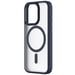 QDOS Funda para iPhone 15 Pro Hybrid Soft con Snap Compatible con MagSafe Azul marino