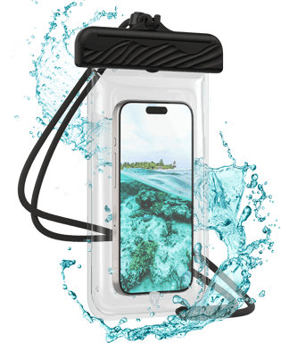 Custodia impermeabile rinforzata IPX8 per smartphone con laccetto da collo