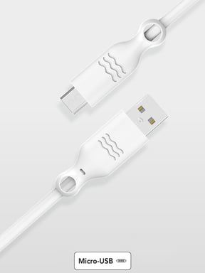 Cable USB A/micro USB reciclable 1,2 m Blanco Solo Verde