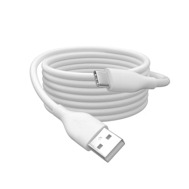 Digitus Câble de connexion USB-C en silicone, 0,5m, blanc