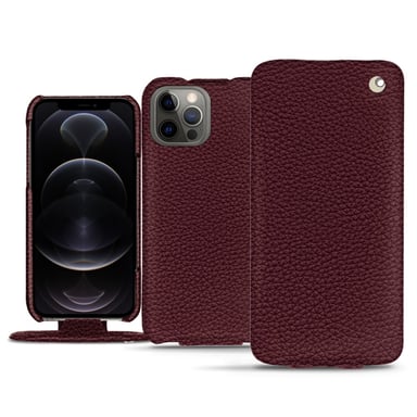 Housse cuir Apple iPhone 12 Pro Max - Rabat vertical - Violet - Cuir grainé