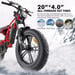 Bici elettrica Hidoes B6 per adulti 1200 W, mountain bike fuoristrada da 20'' con batteria da 48 V 15,6 Ah, sospensione completa