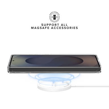 Custodia magnetica antiurto invisibile realizzata con il 75% di plastica riciclata per Samsung Galaxy S25 Ultra 5G, trasparente