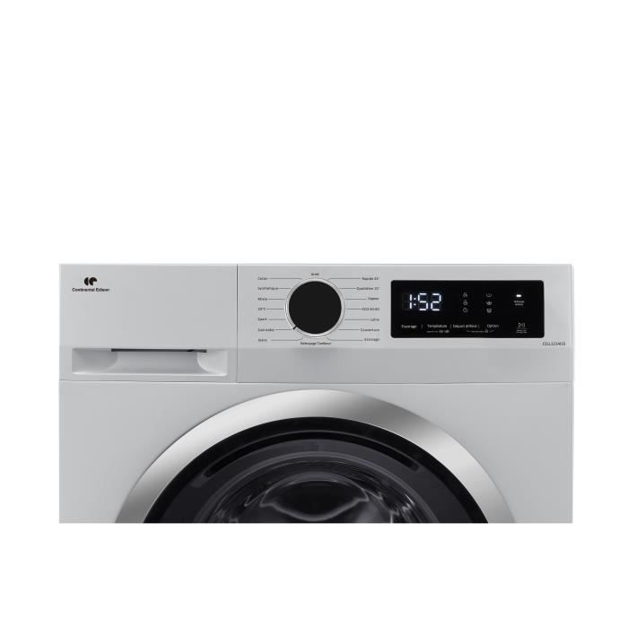 Lave linge hublot CONTINENTAL EDISON CELL1214IWS 12kg Largeur 60 cm Classe A 1400 trsmin moteur induction - vue 10