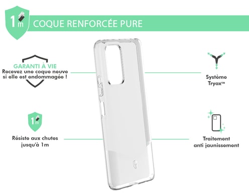 FORCE CASE FCPUREXRNOTE10PT funda para teléfono móvil Transparente
