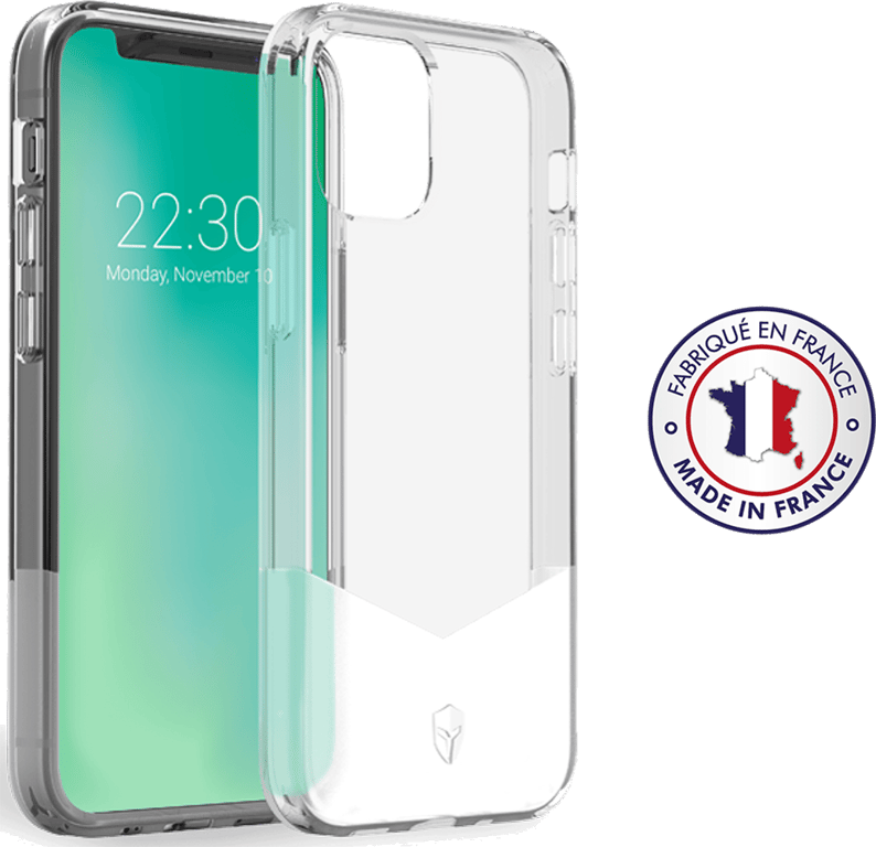 Coque Renforcée PURE Made in France Garantie à vie Transparente pour iPhone 12 / 12 Pro Force Case