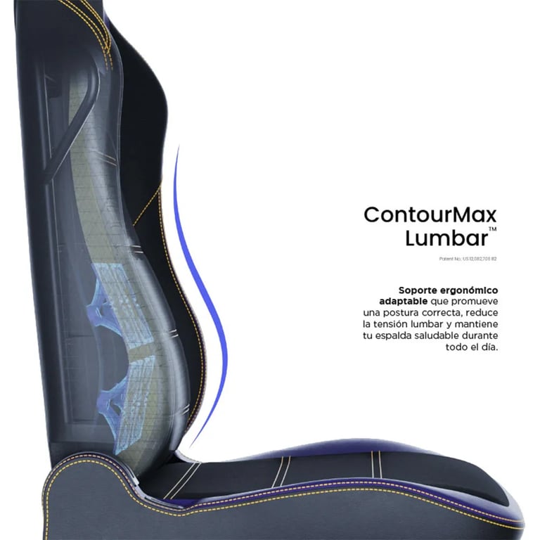Chaise gaming Vertagear PL6800 HygenNX – Ergonomie ContourMax Assise VertaAir Accoudoirs 4D Dossier inclinable 140° Neuf - vue 4