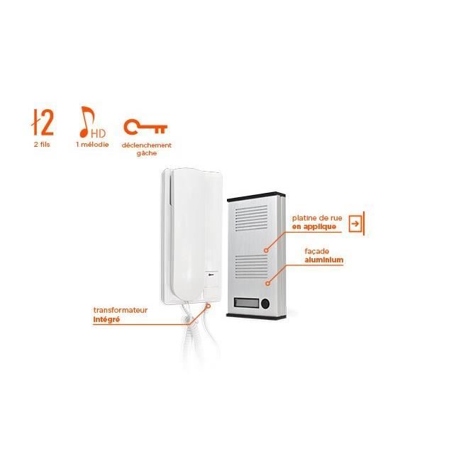 Interphone audio SCS SENTINEL Orion 32068 2 fils Ouverture porteportail - vue 3