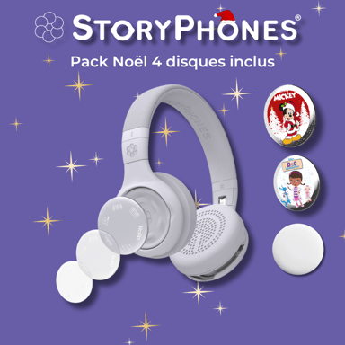 Storyphones Pack noël - Le casque Storyphones gris + 4 disques