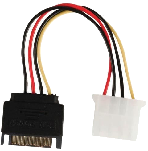 NEDIS Internal Power Cable - SATA 15-pin Male - Molex Female - 0.15 m - Various