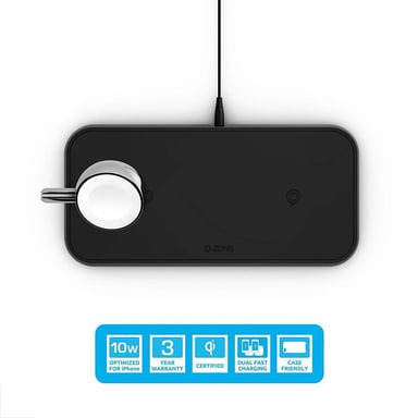 CARICABATTERIE A INDUZIONE PER OROLOGI E DISPOSITIVI DOPPI - RICARICA RAPIDA QI 20W ZENS