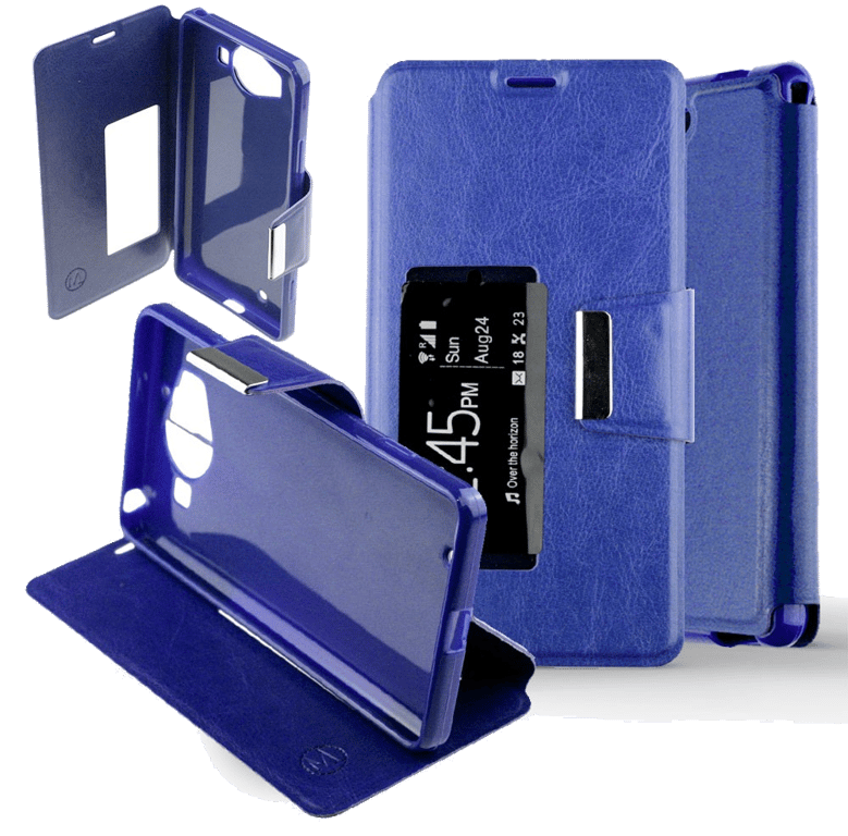 Etui Folio compatible Bleu Nokia Lumia 950