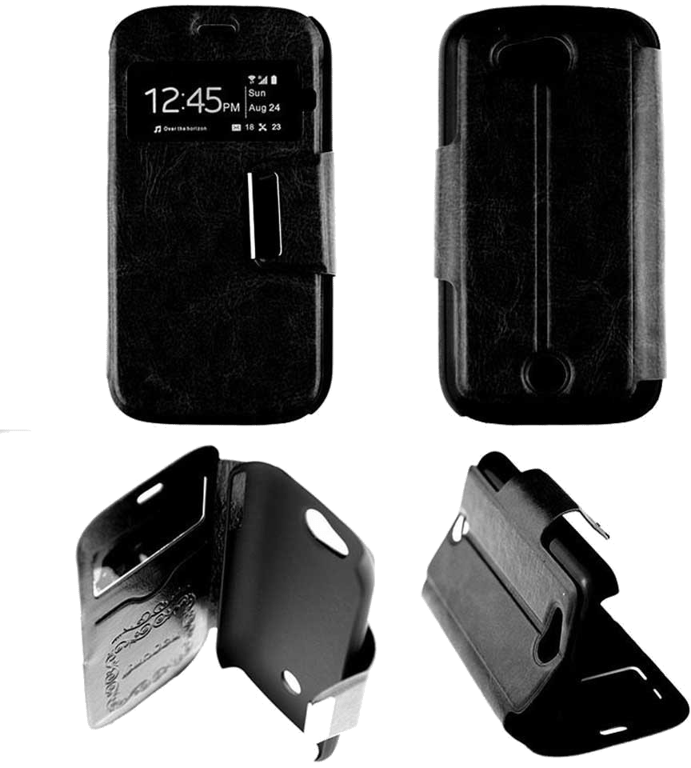 Etui Folio compatible Noir Wiko Sublim