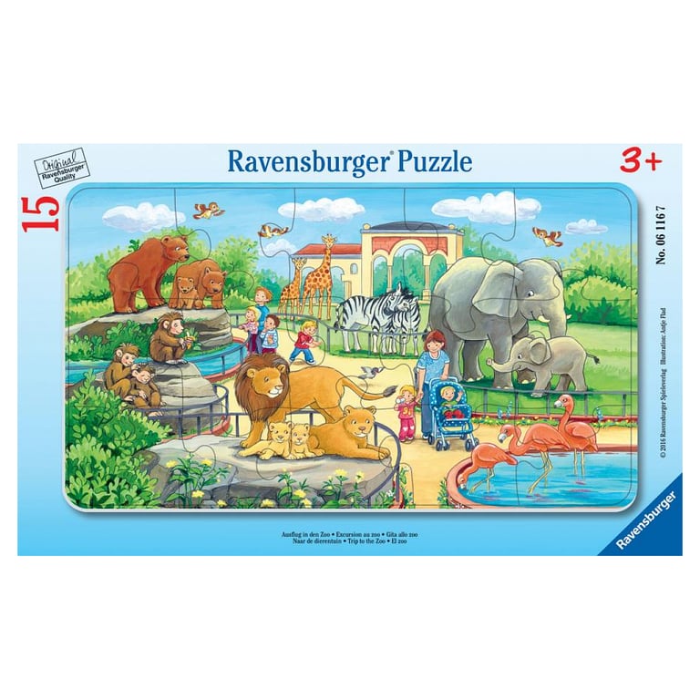 Puzzle cadre 15 pièces : Excursion au zoo Ravensburger France - vue 3