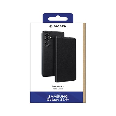 Folio pour Samsung Galaxy S24+ Stand Fonction Stand Noir - Circuit court européen Bigben